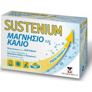 Menarini Sustenium Magnesio y Potasio 14 Sobres Sabor Naranja