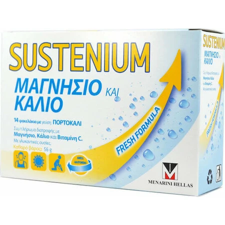Menarini Sustenium Magnesio y Potasio 14 Sobres Sabor Naranja