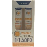 Quest Vitamin C With Rosehips & Rutin Vitamin for Immune Strengthening, Skin & Antioxidant Action 1000mg Orange 40 tabs eff