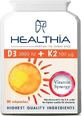 Healthia D3 D3 3000iu & K2 100mg Multivitamin for Immune System Strengthening & Egg Health 3000iu 100mg 90 caps