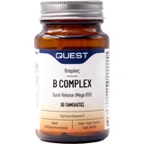 Quest Mega B-100 Vitamine à Libération Temporaire pour l'Energie, le Soutien Immunitaire et le Système Nerveux 30 Comprimés