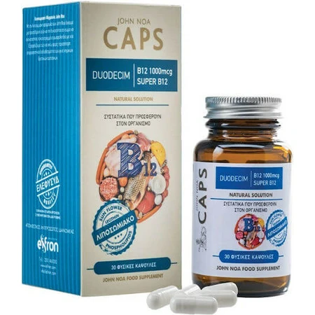 John Noa Caps Duodecim Vitamine voor de gezondheid van het zenuwstelsel 1000mcg 30 caps