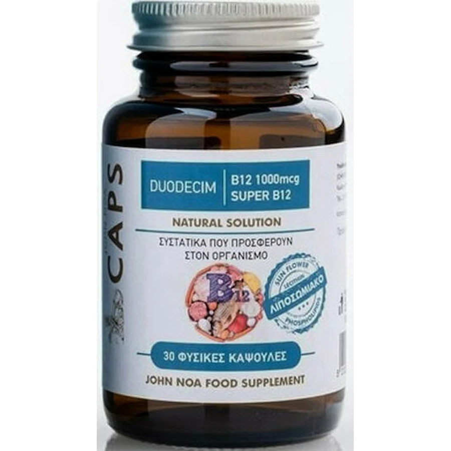 John Noa Caps Duodecim Vitamine voor de gezondheid van het zenuwstelsel 1000mcg 30 caps
