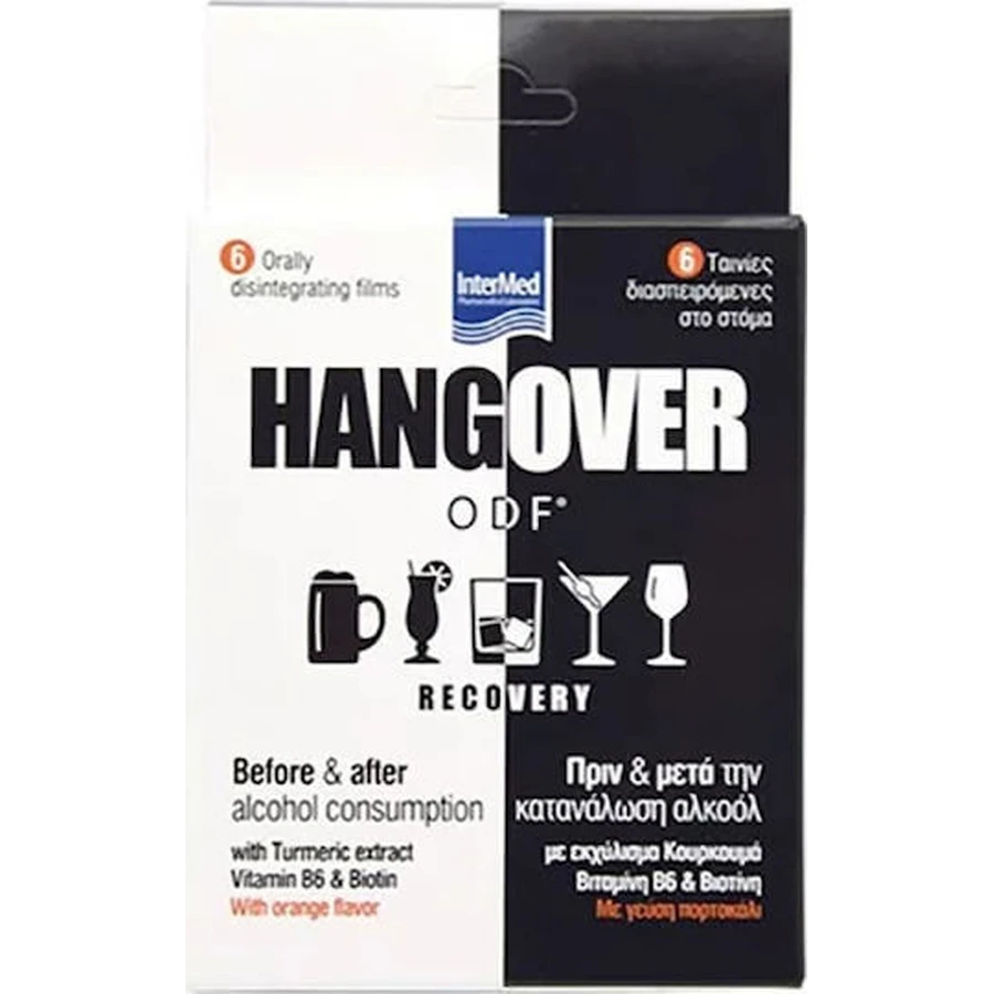 InterMed Hangover Recovery Special Dietary Supplement 6 comprimés sublinguaux Orange