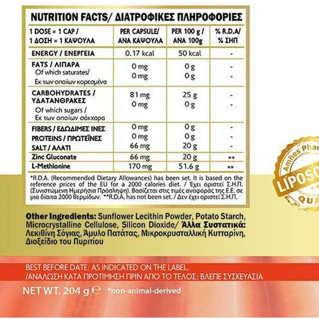 John Noa Zink Liposomale Route 66mg 90 Capsules Kruiden