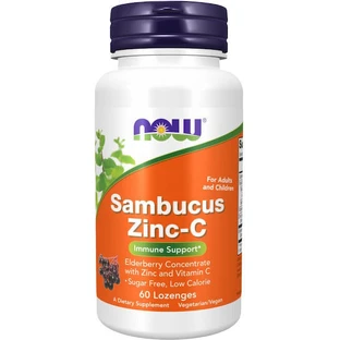 Jetzt Lebensmittel Sambucus Sambucus Zink-C Immunsystem Stärkung Ergänzung 60 sublinguale Tabletten