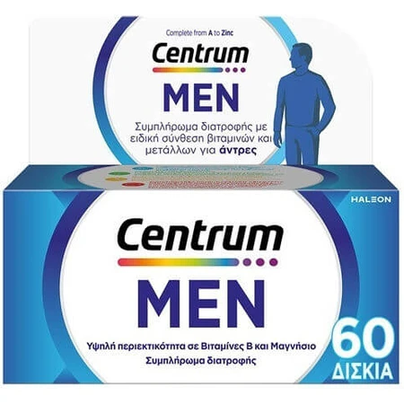 Centrum Men Multivitamine voor Energie & Versterking Immuunsysteem 60 Tabletten