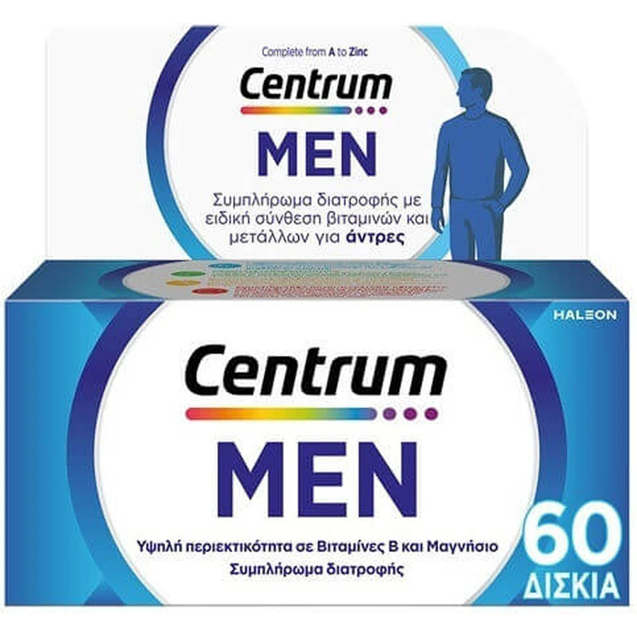 Centrum Men Multivitamine voor Energie & Versterking Immuunsysteem 60 Tabletten