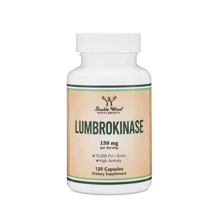 Lumbrokinase 150 mg per serving, 120 capsules, Double Wood