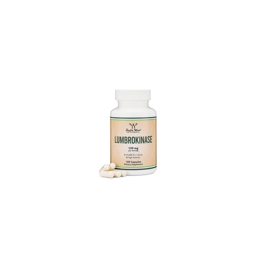 Lumbrokinase 150 mg per serving, 120 capsules, Double Wood