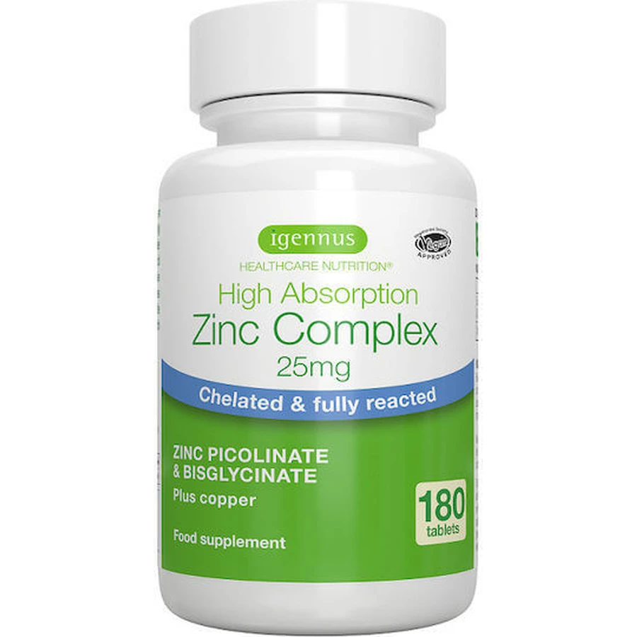 iGennus Zinc Complex 25mg 180 Comprimés
