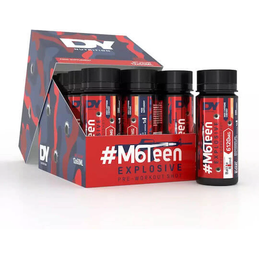 Dorian Yates Pre-Workout M6Teen Vloeibaar Speciaal Voedingssupplement 12 x 60ml Perzik