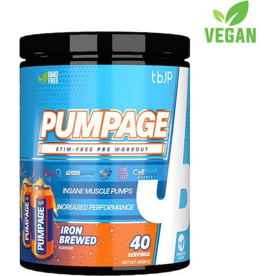 tbJp Pompsupplement Pre Workout 400gr Zure Perzik Ring