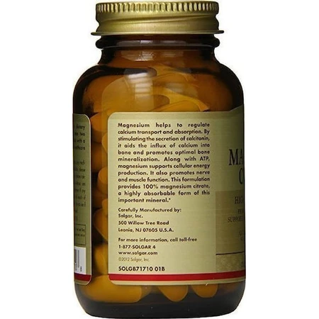Solgar Magnesium-Zitrat 200mg 60 Tabletten