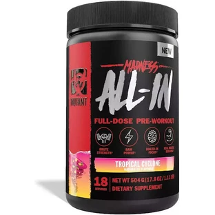 Mutant Madness All-In Full Dose Pre Workout Pre Workout Supplement 504gr Tropical Cyclone