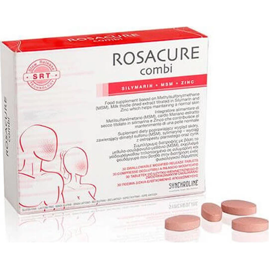 Synchroline Rosacure Combi Suplemento para la Salud Articular y Ósea 30 cáps.
