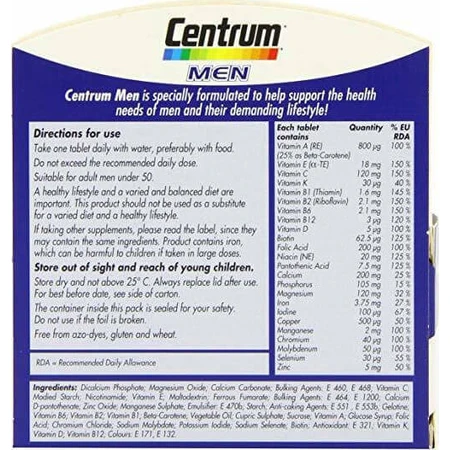 Multivitamin Centre for Energy & Immune System Support 30 Comprimés