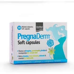 InterMed PregnaDerm Cápsulas blandas Suplemento para el embarazo 30 cáps.