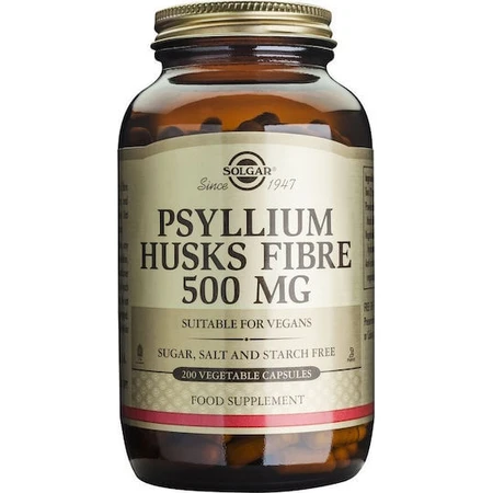 Solgar Psyllium Husks Suplemento Alimenticio de Fibra Especial 200 cápsulas vegetales