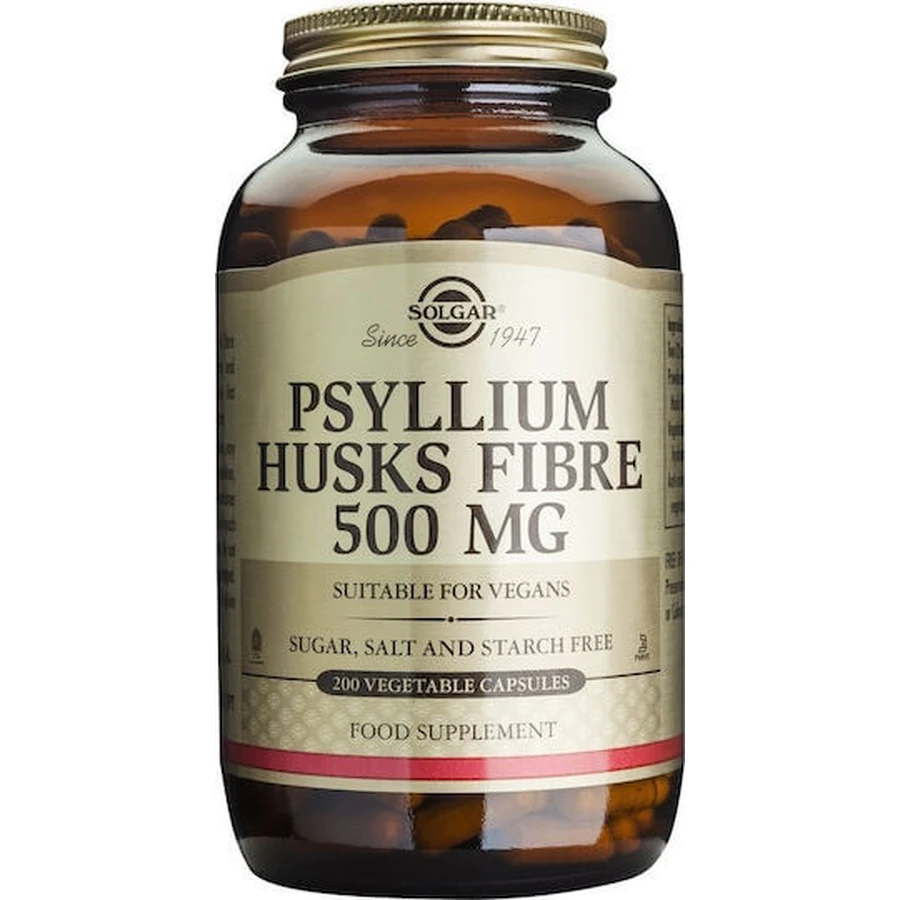 Solgar Psyllium Husks Suplemento Alimenticio de Fibra Especial 200 cápsulas vegetales