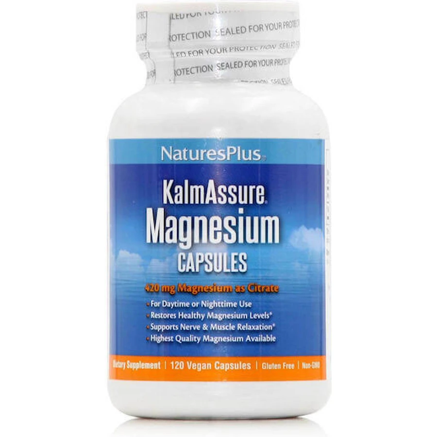 Nature's Plus KalmAssure Magnesium 400mg 90 Kapseln pflanzlich