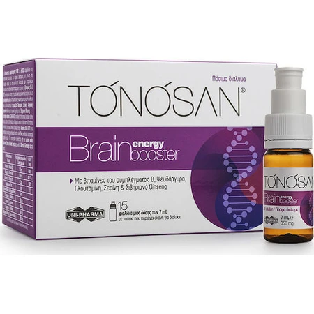 UNI-PHARMA Tonosan Brain Energy Booster Memory Supplement 15 x 0ml