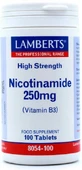 Lamberts Nicotinamide Vitamine voor de gezondheid van het zenuwstelsel 250mg 100 tabletten
