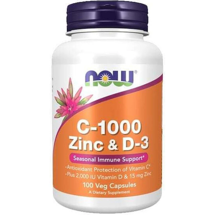 Jetzt Lebensmittel C-1000 Zink & D-3 Multivitamin für Immunsystem Unterstützung 15mg 100 veget Kapseln