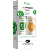 Power Of Nature Vitamin D3 & Vitamin C 500mg Multivitamin for Immune System Strengthening & Egg Health 2000iu Orange 40 tabs eff