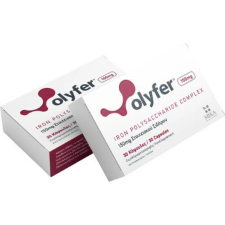 Mika Nutri Pharma Olyfer Iron Polysaccharide Complex 150mg Iron 30 capsules