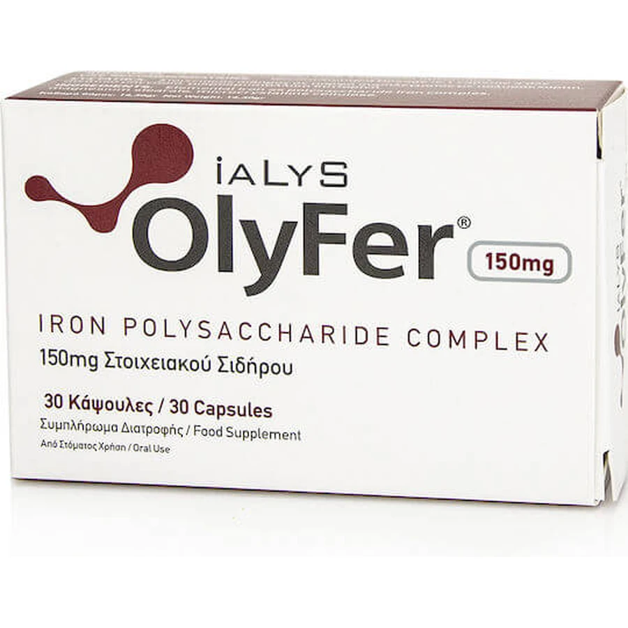 Mika Nutri Pharma Olyfer Iron Polysaccharide Complex 150mg Iron 30 capsules