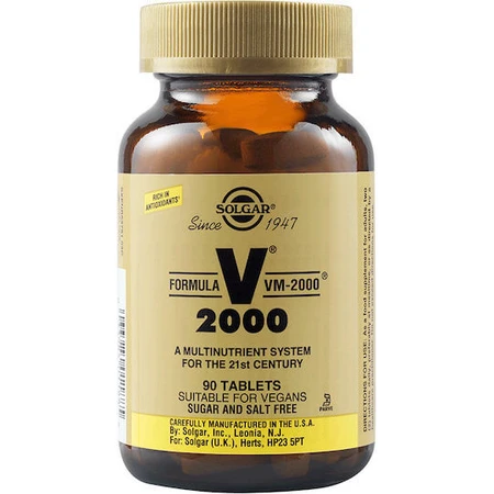 Solgar Formula VM-2000 Multivitamin for Energy & Immune System Strengthening 90 Tablets