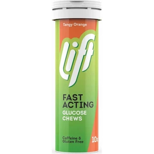 Glucotabs Lift Fast Action, Orange Flavour For Hypoglycaemic Episodes 10 comprimés