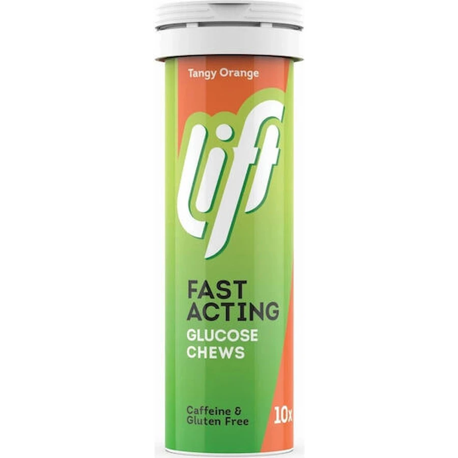 Glucotabs Lift Fast Action, Orange Flavour For Hypoglycaemic Episodes 10 comprimés