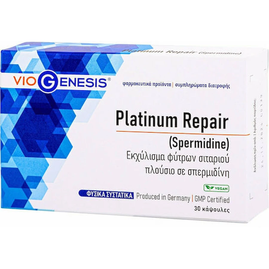 Viogenesis Platinum Repair Spermidine Nahrungsergänzungsmittel Spezial 30 Kapseln