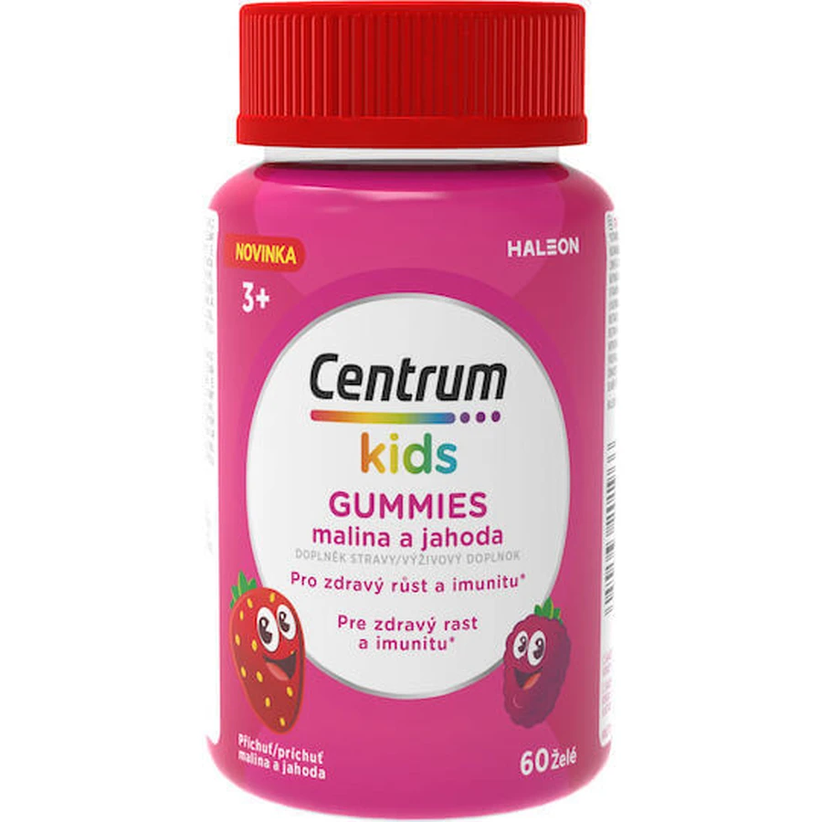Multivitamin Centrum Multivitamin zur Unterstützung einer gesunden kindlichen Entwicklung zur Stärkung des Immunsystems Erdbeere 60 Geleebonbons