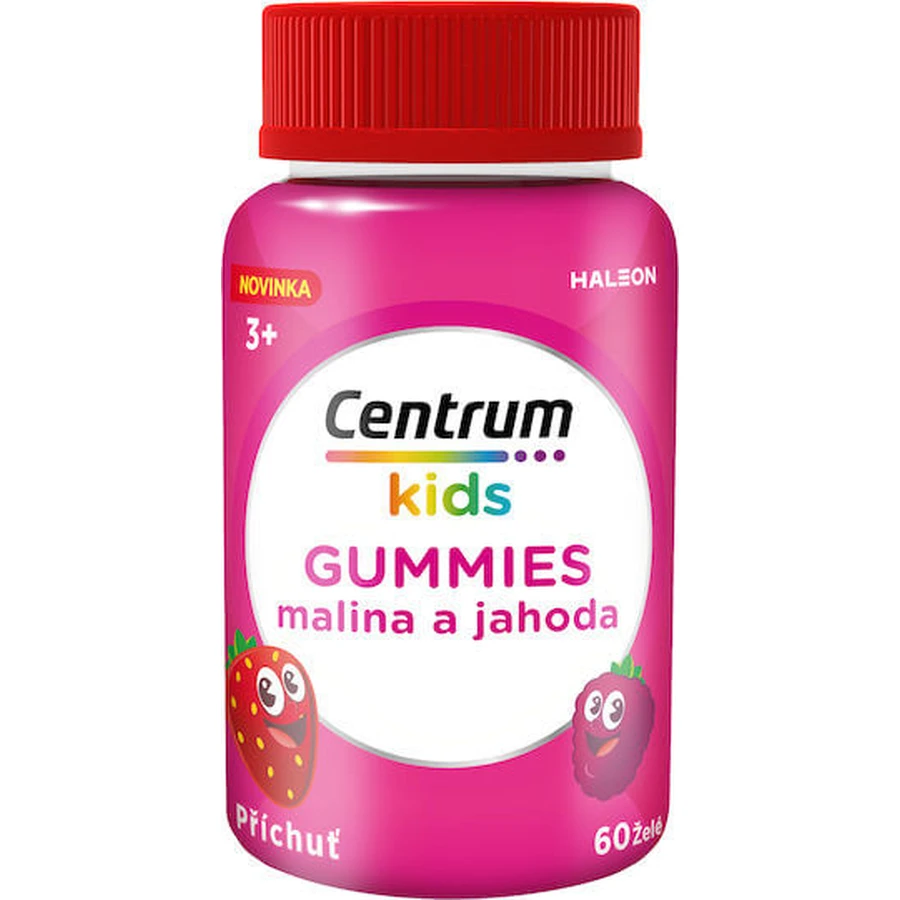 Multivitamin Centrum Multivitamin zur Unterstützung einer gesunden kindlichen Entwicklung zur Stärkung des Immunsystems Erdbeere 60 Geleebonbons