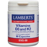 Lamberts Vitamins D3 & K2 Vitamin for Immune Support & Egg Health 2000iu 90mcg 90 caps