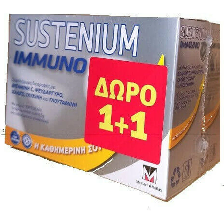 Menarini Sustenium Immuno Immunstärkendes Supplement 28 Portionsbeutel Orange