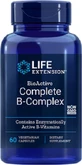 Life Extension Complete Complete B-Complex Vitamine voor energie, immuunsysteem en zenuwstelsel 60 plantaardige capsules