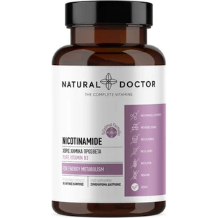 Natural Doctor Nicotinamide Vitamine pour la santé du système nerveux 500mg 90 gélules végétales