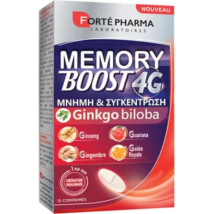 Forte Pharma Memory Boost 4g Nahrungsergänzungsmittel für Gedächtnis und Konzentration 15 Tabletten