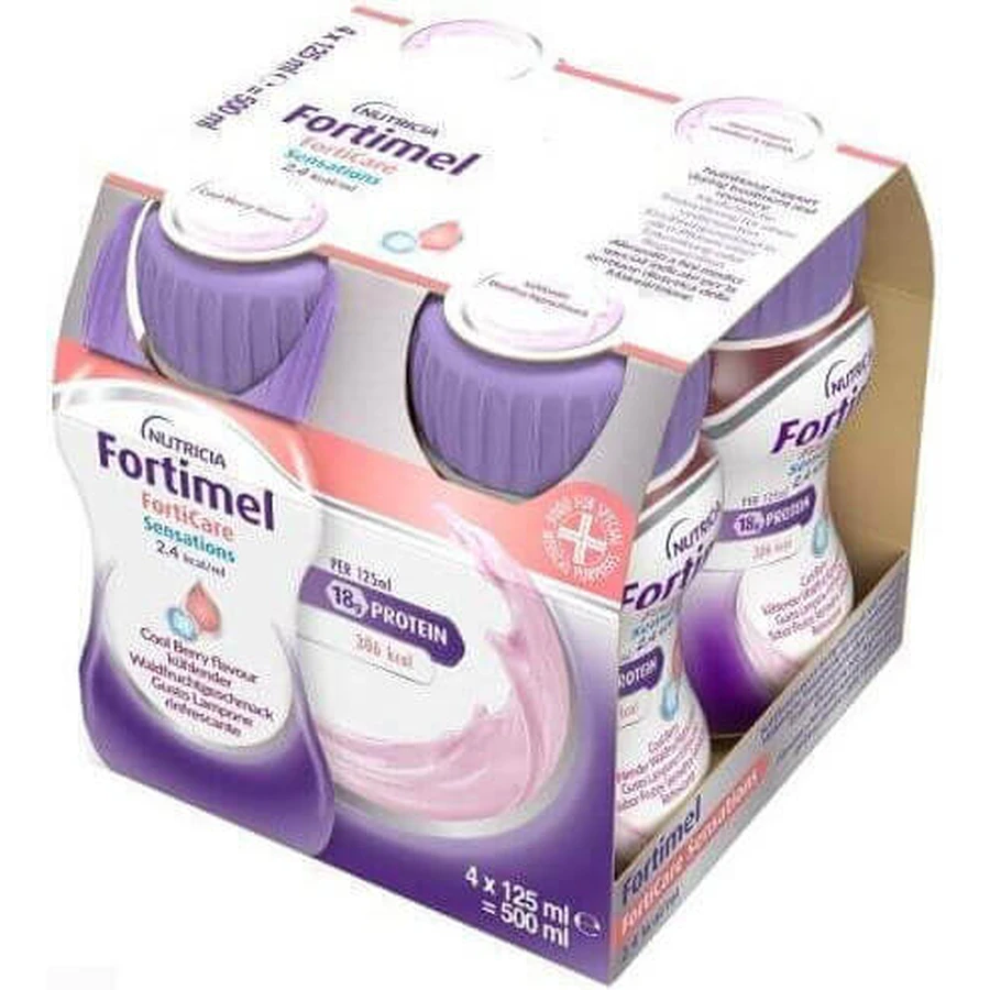 Nutricia Forticare Speciaal Voedingssupplement 4 x 31ml Bessen