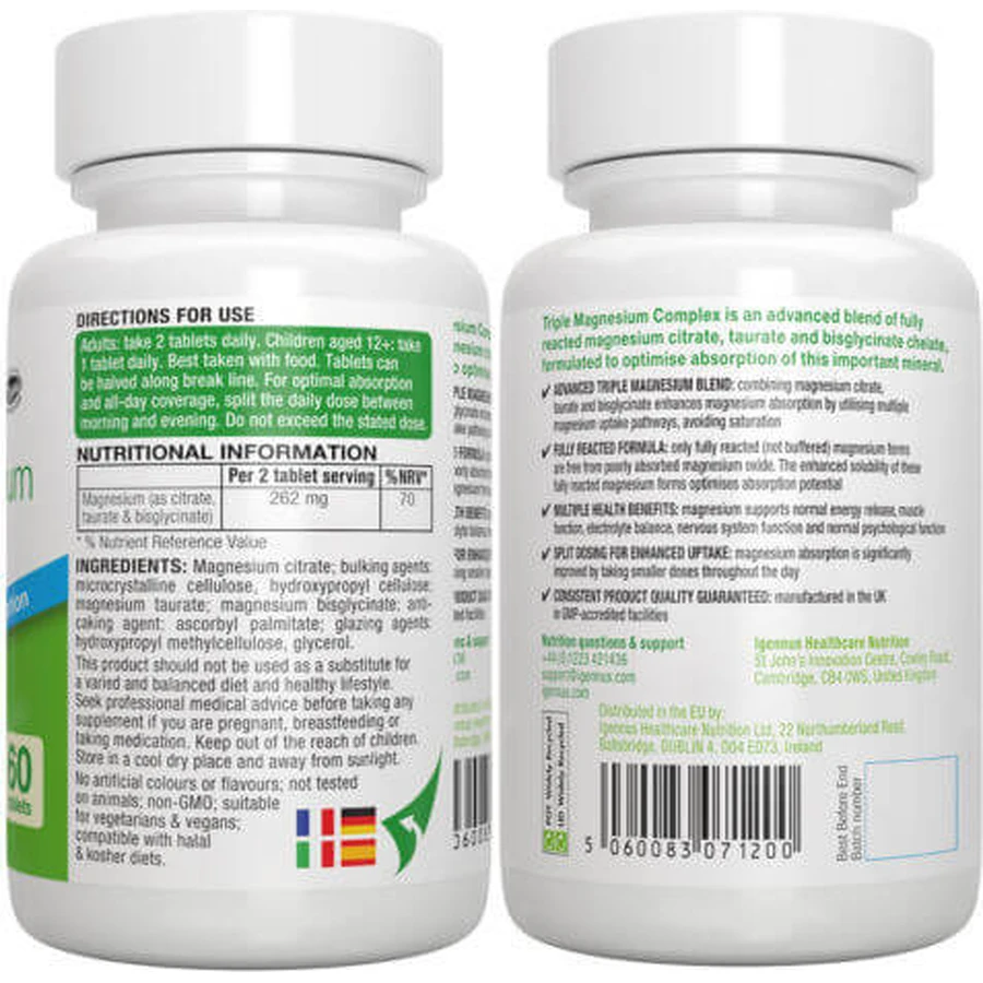 iGennus Dreifach-Magnesium-Komplex 60 Tabletten