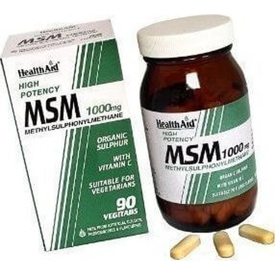Health Aid MSM Suplemento para la Salud Articular y Ósea 90 comp.