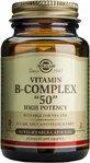 Solgar B-Complex "50" Vitamin for Energy, Immune &amp; Nervous System Strengthening 50mg 50 veget 50 capsules