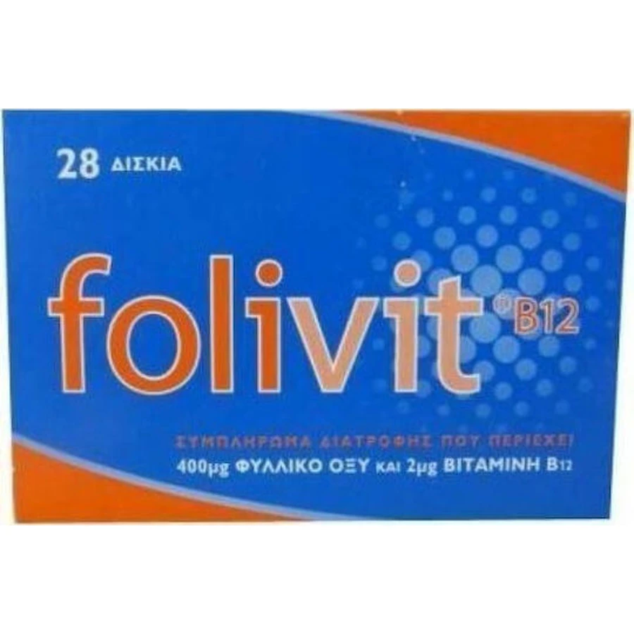 ITF Hellas Folivit B12 400mg Suplemento para Embarazadas 28 cáps.