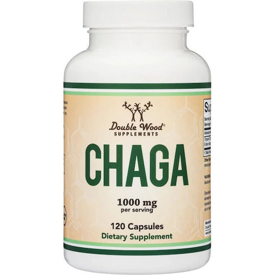 Double Wood Chaga 1000mg Immuunversterkend Supplement 120 caps