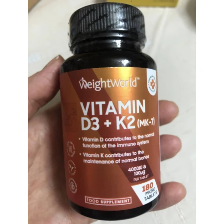 WeightWorld Vitamina D3 para el apoyo inmunológico y la salud del huevo 4000iu 240 Tabletas