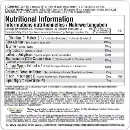 Per4m Energy Supplement Pre Workout 390gr Fizzy Bubblegum Bottles
